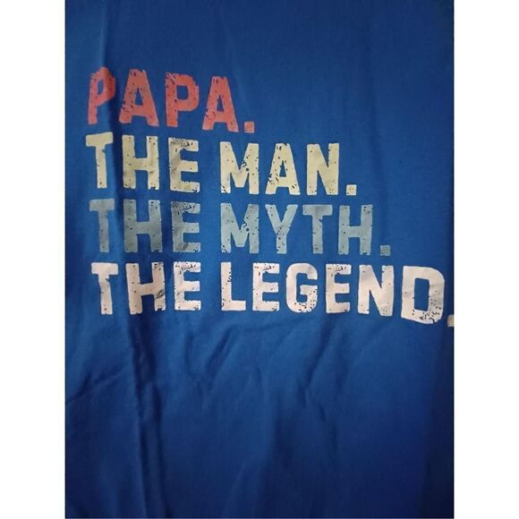 Papa The man The myth The Legend Men's T-shirt size Medium - Picture 2 of 2